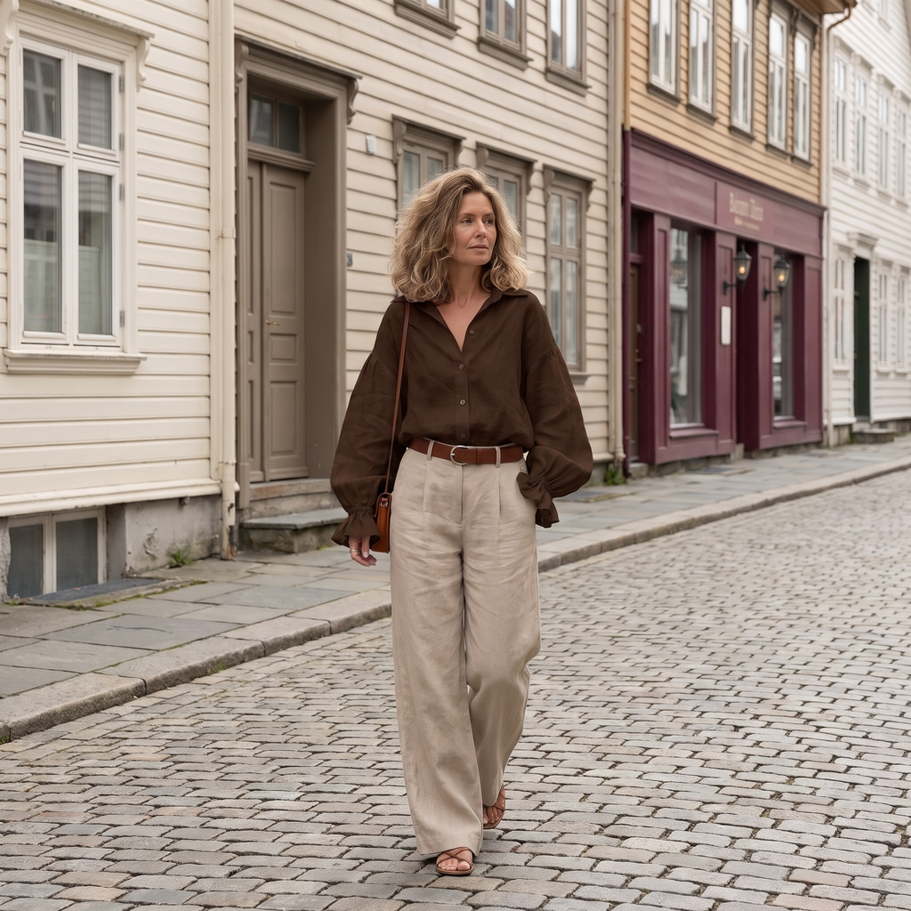 Elise bluse med puffermer