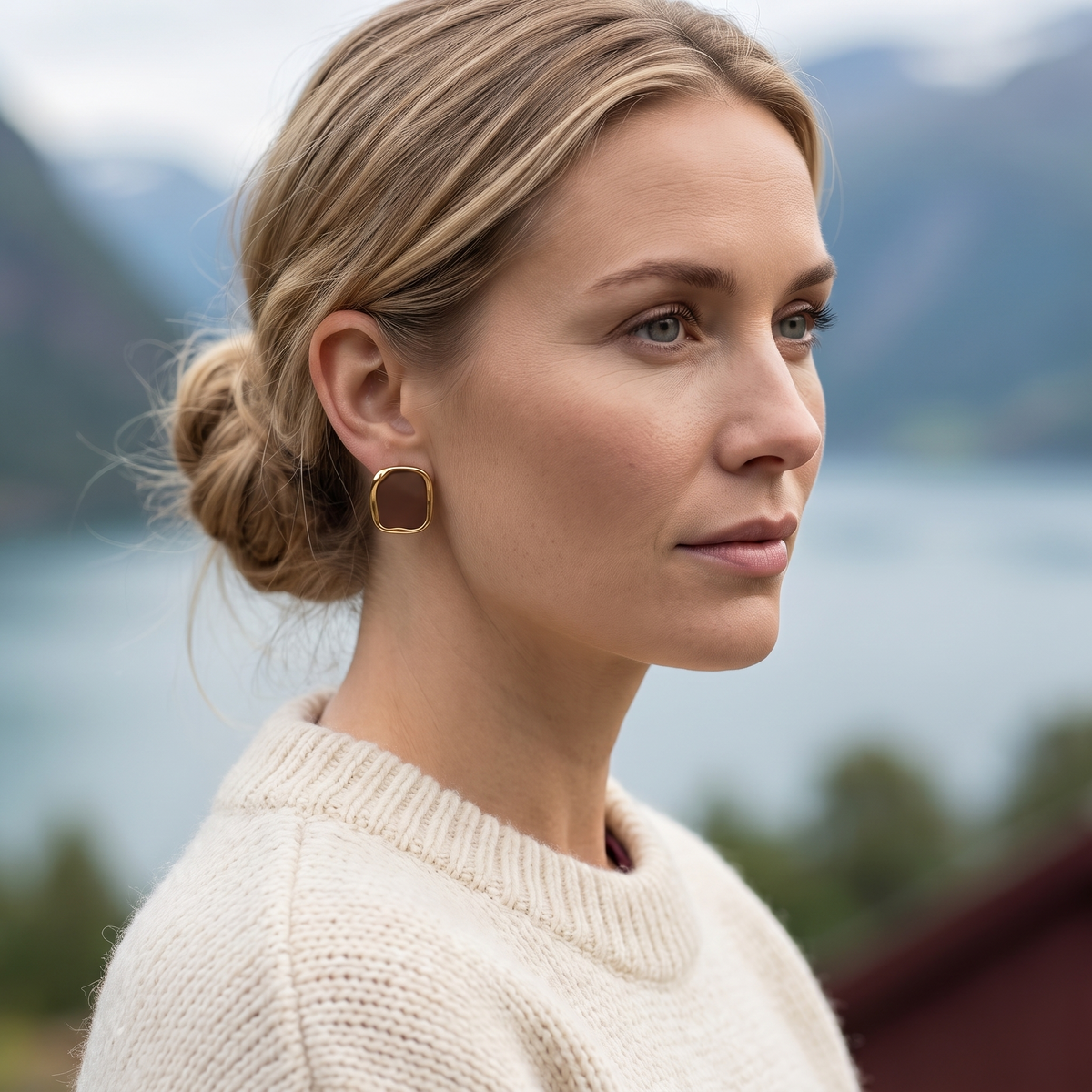 Mira firkantede øredobber